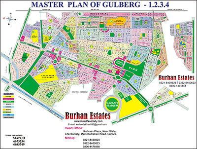 Master Plan of Gulberg 1,2,3 & 4